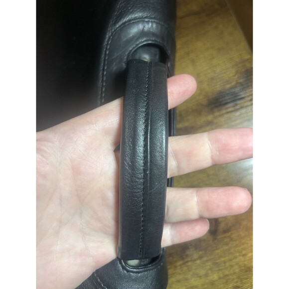 Paul & Taylor Genuine Leather Messenger Laptop Briefcase Bag Black 17in - Picture 12 of 14